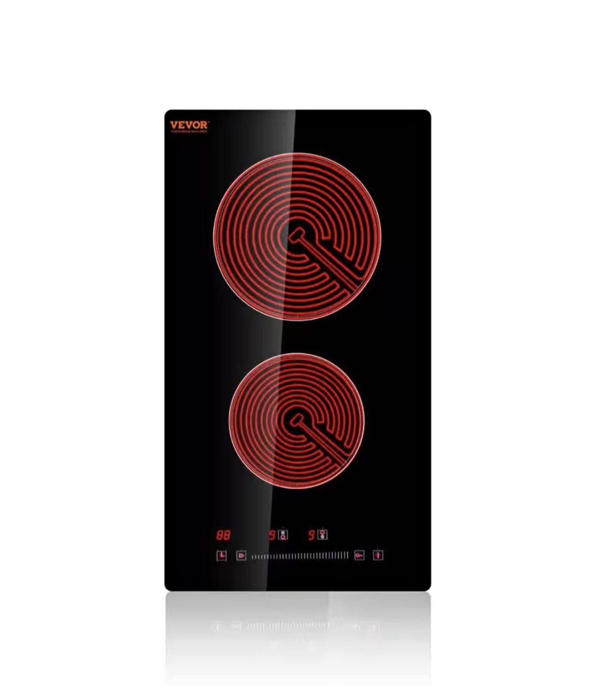 Built in Electric Stove Top 12 in. 2 Burners Glass Radiant Cooktop with Sensor Touch Control