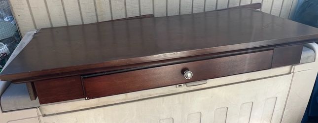 ( FREE) Dark Wood Desk Top with Keyboard Drawer