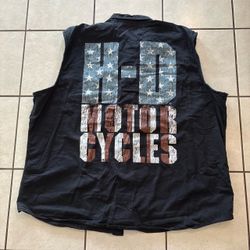 Harley-Davidson MotorClothes Sleeveless Button-Down Shirt Vest 5XL