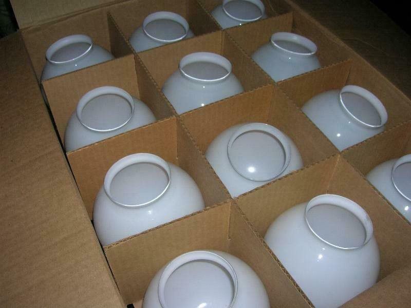 INCREDIBLE  CRAZY SALE!! BOX OF 36 BULBS ONLY $72 !!! ANCHOR HOCKING 6" Round Light Fixture Lamp Shade GLASS GLOBE