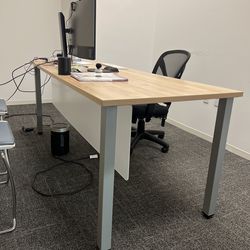 Large Office Desk + Ergonomic Chair