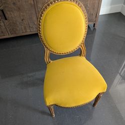 Free Decorative vintage yellow dining chair