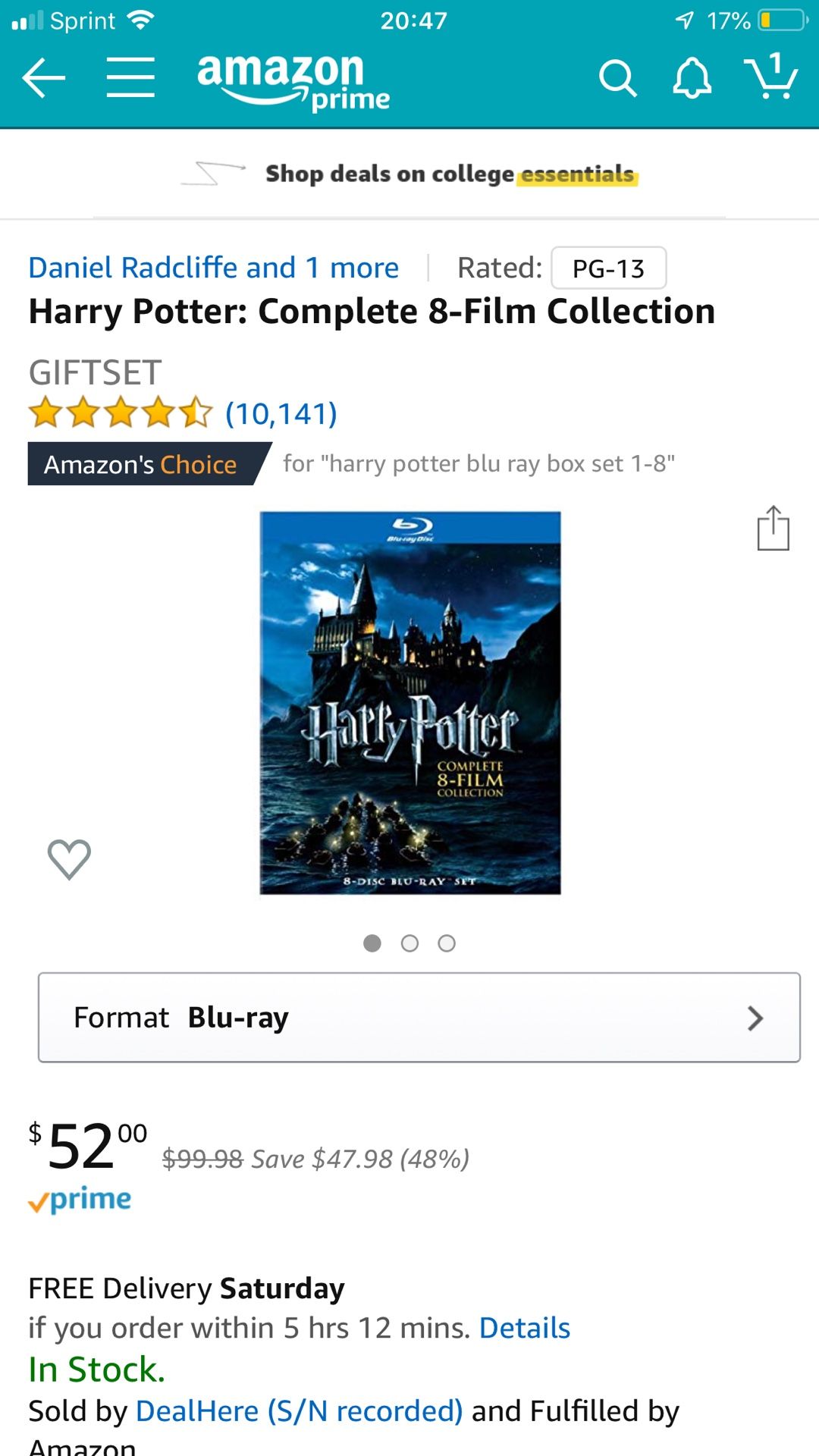 Harry potter : Complete 8 Film collection Bluray