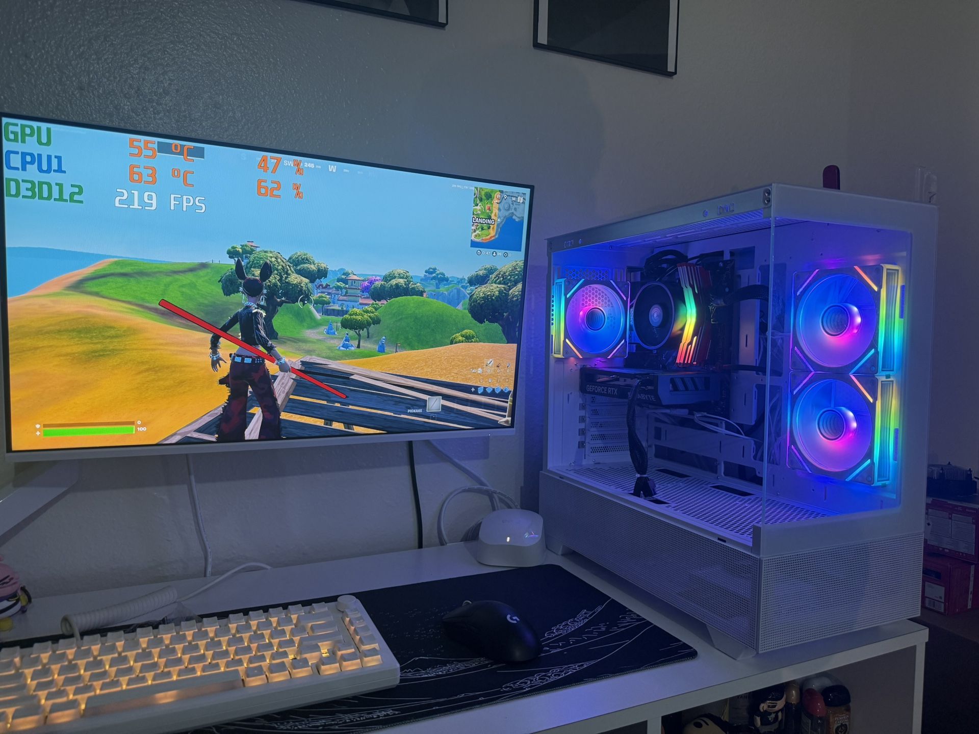 White Gaming Pc Computer Desktop RTX 4060