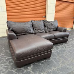 Free Delivery - Leather Sectional Couch
