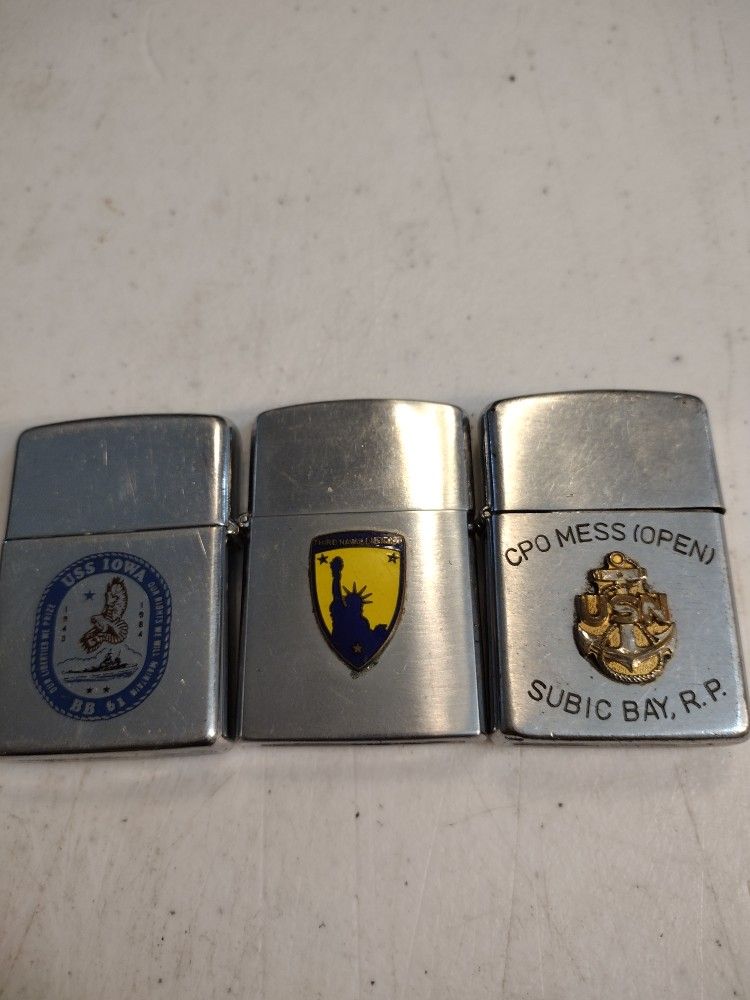 3 Naval Zippos
