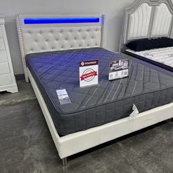New Queen Bed Frame With Matress 