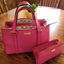 Kate Spade Pink Purse & Wallet Set