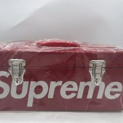 Supreme Diamond Plate Tool Box Red Box Logo FW18 Brand New 2018 White