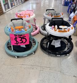 Baby Swivel Walkers 360 $35 Each 