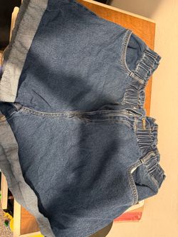 Blue Denim Jeans with Elastic Waistband