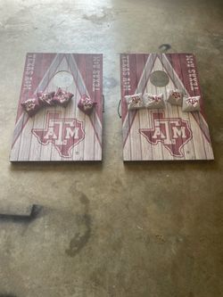Custom Texas A&M Aggies Corn Hole Set w/ 8 Bags