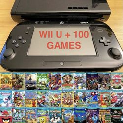 NINTENDO WII U with 1TB HD and 100 WII U GAMES INSTALLED