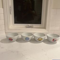 Rare Collectible Pottery Barn Milk Label Bowls 