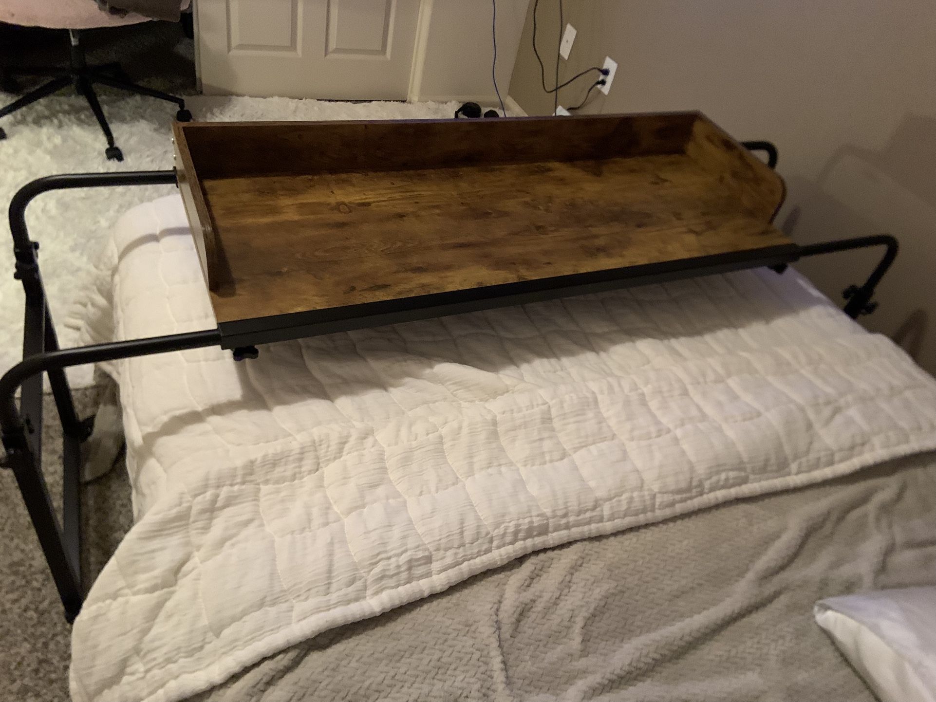 Queen Size Rolling Overbed Table