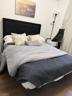 Full Size Bed Frame + Memory Foam Mattress