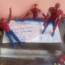 Lot Of (3) Marvel Spiderman Action Figure Toy Hasbro 2017 Titan Hero Collectible Big 11"