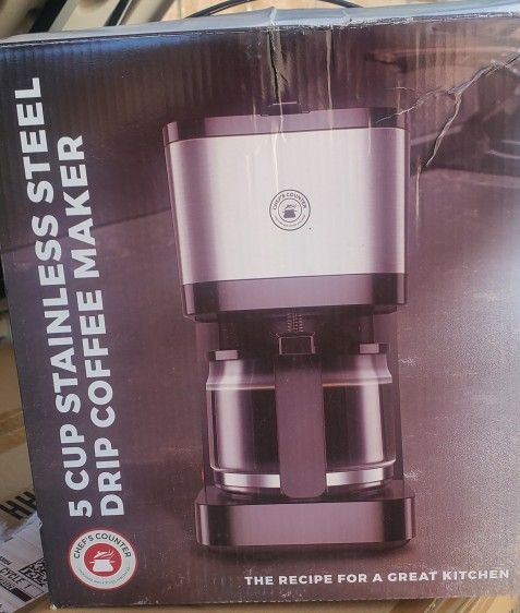 Chef's Counter 5-Cup Stainless Steel Drip Coffee Maker