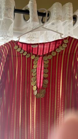 Egyptian belly dance dress with coins