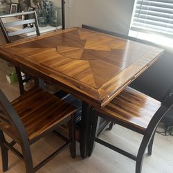 High Top Dining Table + 6 Chairs