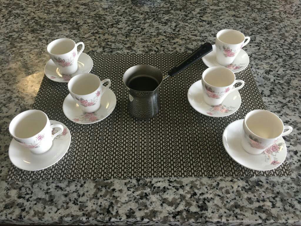 Turkish Coffee 6x Cups and Pots