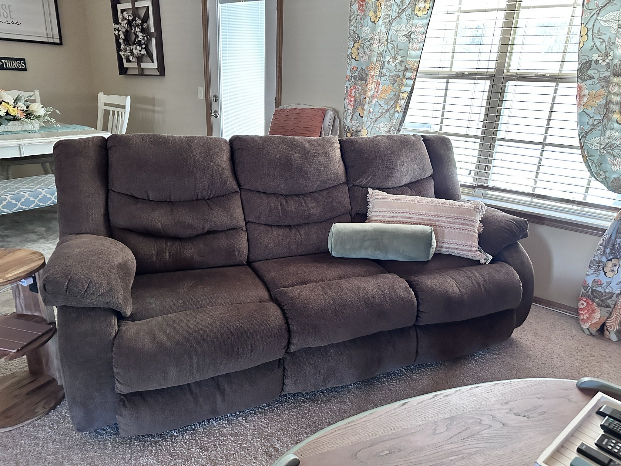 Manual Reclining Sofa And Loveseat