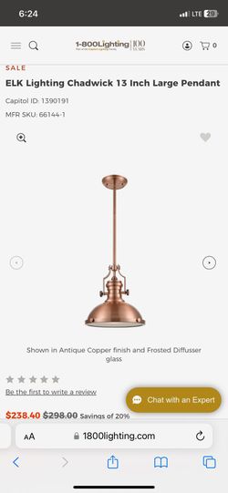ELK lighting Chadwick 13 Inch Large Pendant 