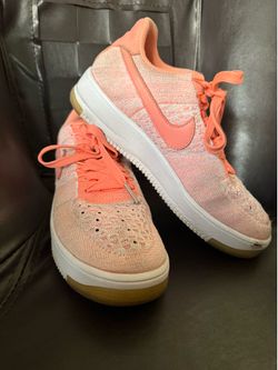 NIKE AIR FORCE 1 AF1 FLYKNIT LOW Creamsicle Orange Vanilla White