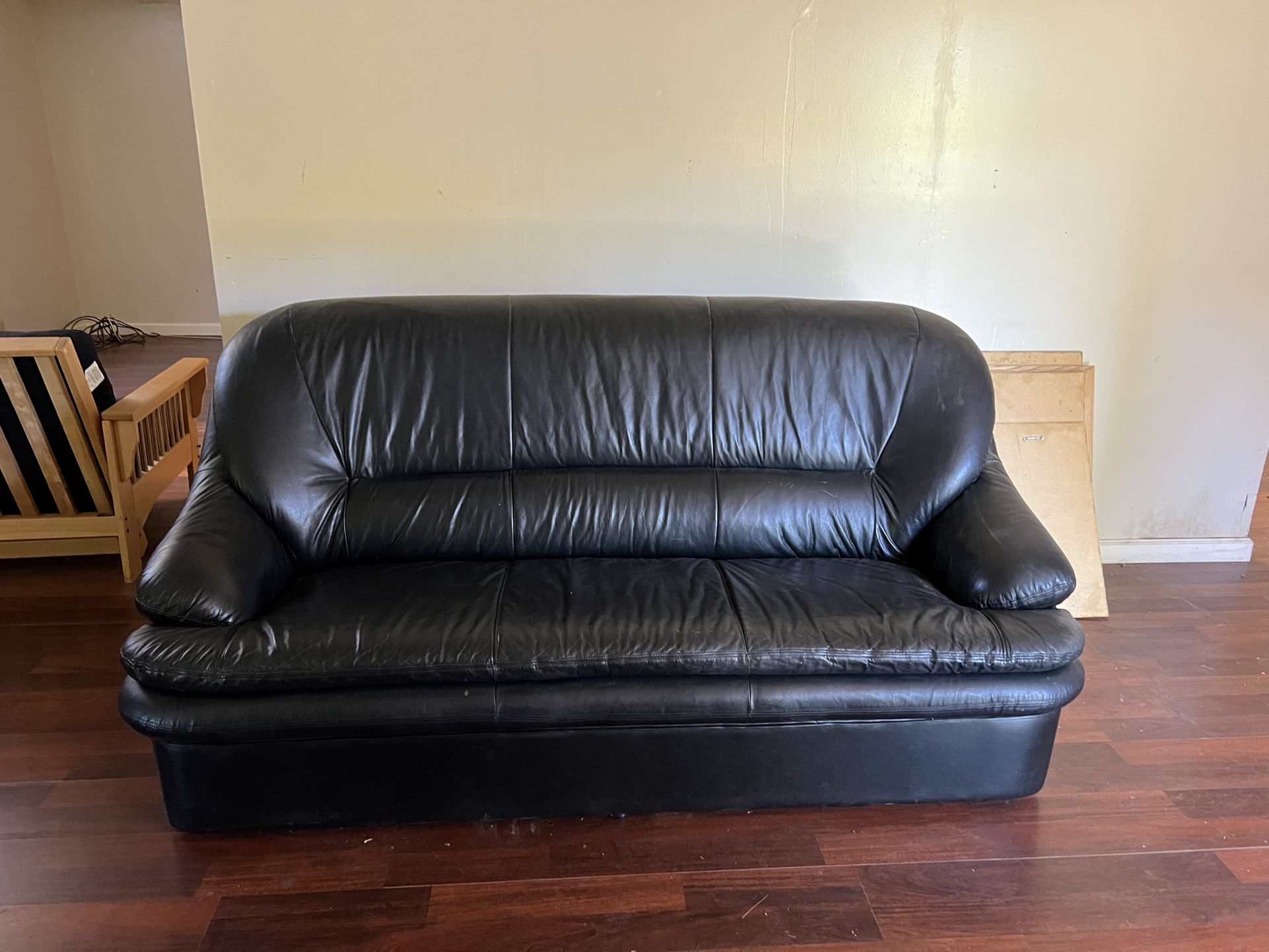Faux Leather Couch