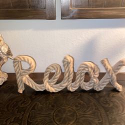 Relax Nautical Beach Rope Decor 