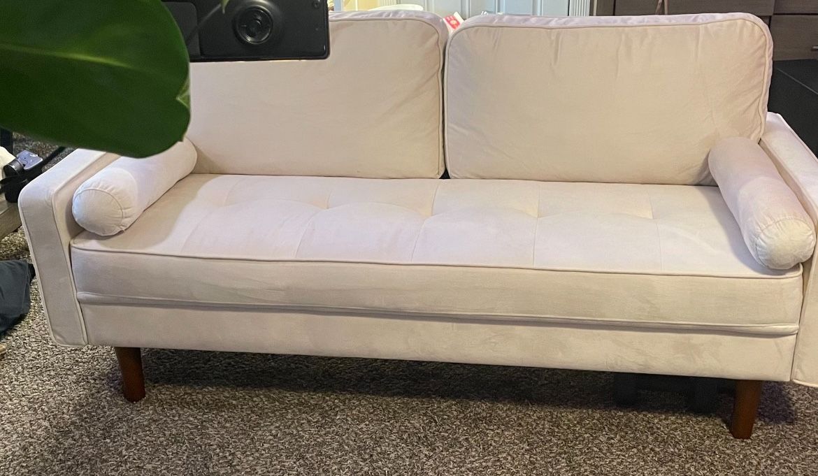 70” Beige Loveseat Couch