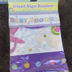 Baby Shower Giant Sign Banner 