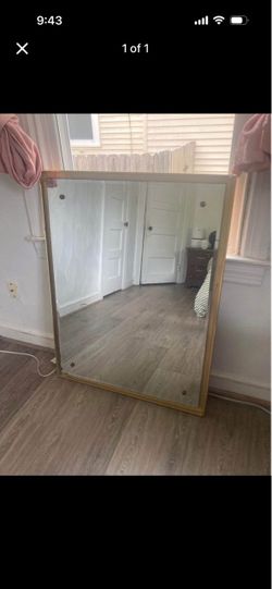 Large Wall Mirror with Gold Frame