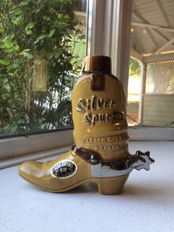 Vintage Ezra Brooks Ceramic Whiskey Bottle