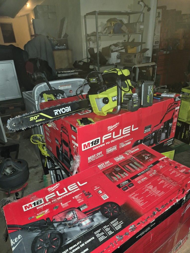 RYOBI
40V HP Brushless 20 in. Battery Chainsaw with 8.0 Ah Battery and Charger STORE PRICE $459