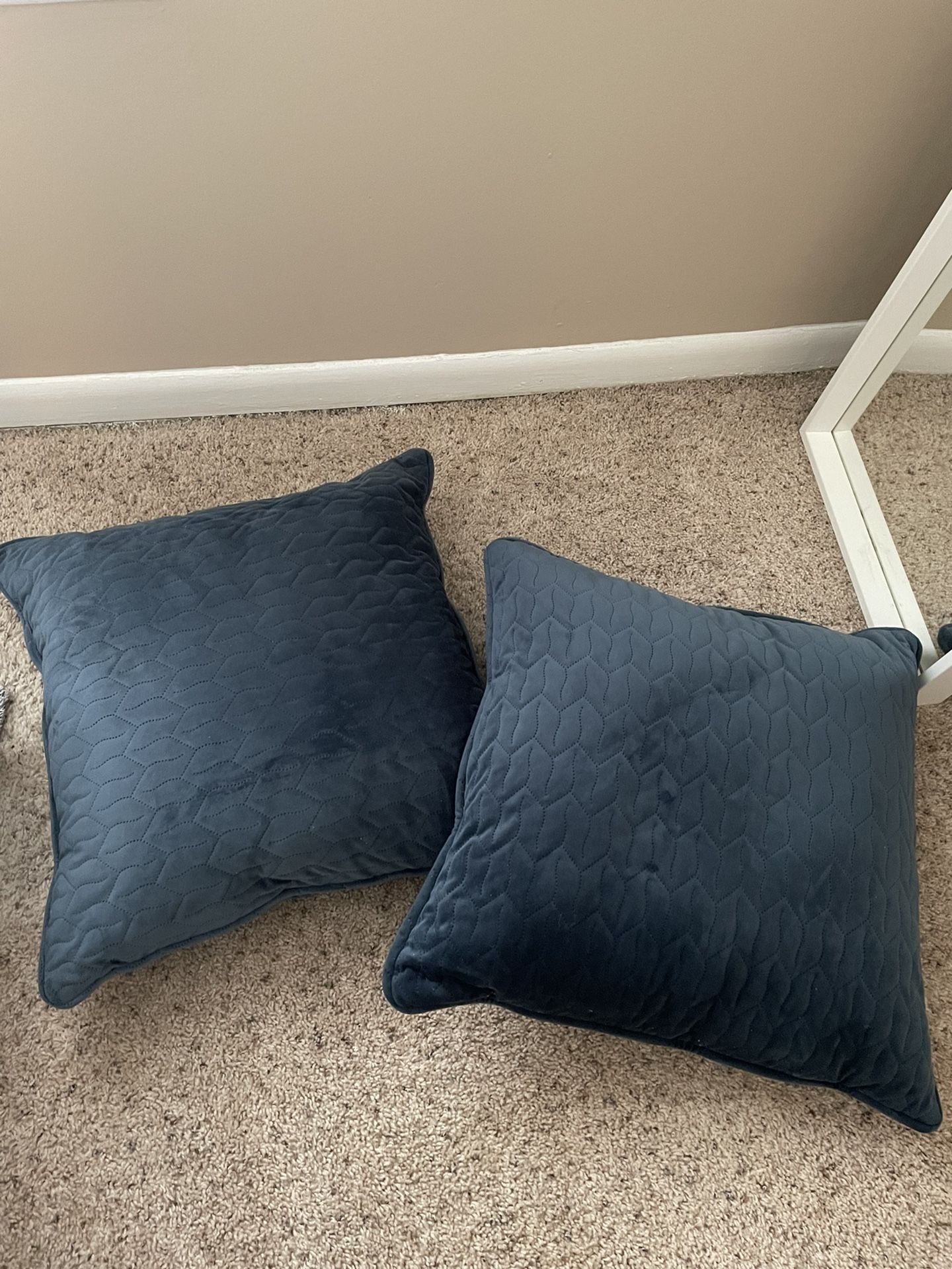 Blue Velvet Throw Pillows