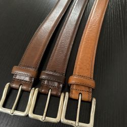 Allen Edmund Leather Belts Size 42