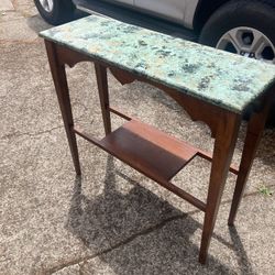 Solid wood sofa/entry table  35”L x12”Dx 32” H