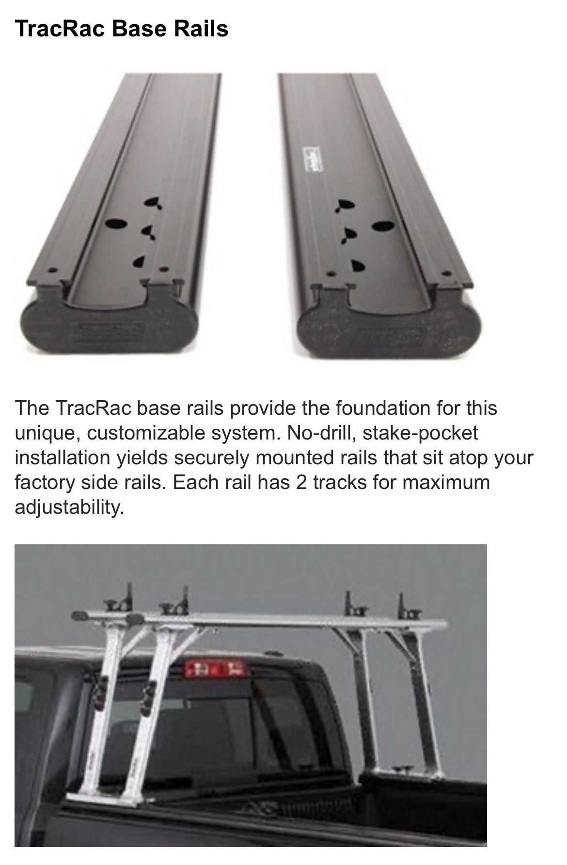 Thule TracRac SR Sliding Truck Bed Ladder Rack - 1,250 lbs