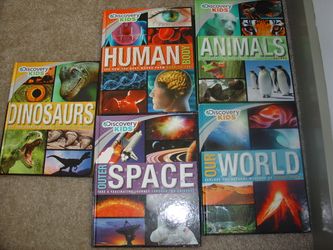 Lot of 6 Discovery Kids Hardcover Books World Animals Space Human