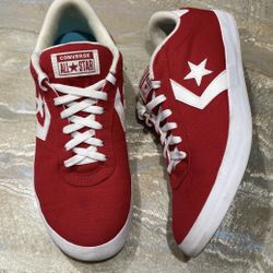Converse Point Star Canvas Low Top Red and white Sneakers Vintage 