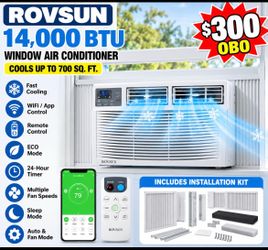 ROVSUN 14,000 BTU Smart Window Air Conditioner – WiFi/App – New
