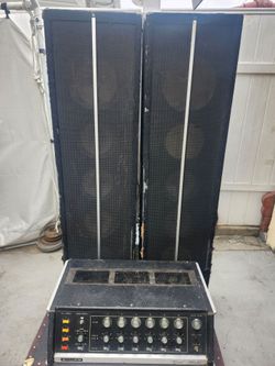 Shure Vocal Master Vintage Pro Audio Amplifier Mixer System with Speakers