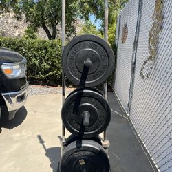 Weights,bumpers, Bars and Rack