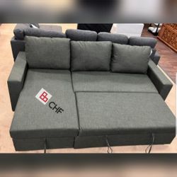 New Sectional Sofa With Storage Chaise And Pull Out Bed 