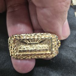 Double Finger GOLD PLATED 14K Ring