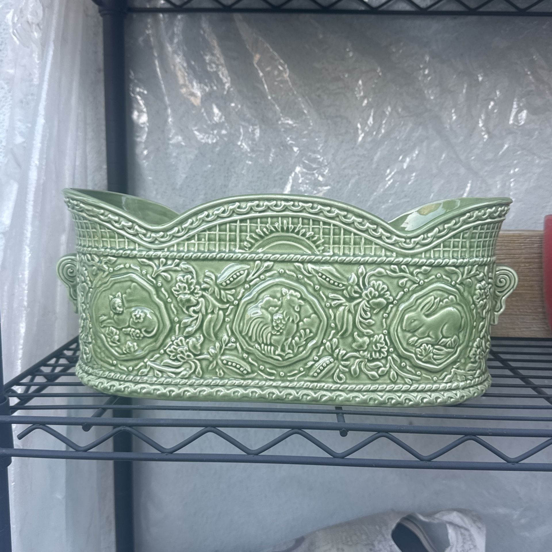 Beautiful Ceramic Triple Herb Pot Flower Container