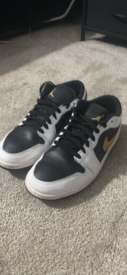 Nike Air Jordan 1 Low (Black+White+Gold)
