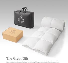 Hotel Grand (ALL SEASON) White Goose Down Fiber Comforter Full Queen Size