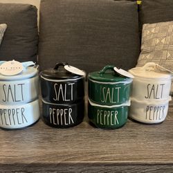 Rae Dunn Salt And Pepper Stackers UFT ONLY!!!